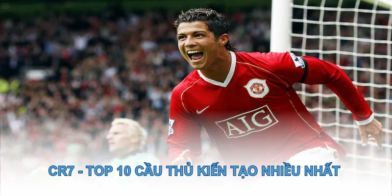 CR7 - Đứng thứ 7 trong top 10 cầu thủ kiến tạo nhiều nhất lịch sử